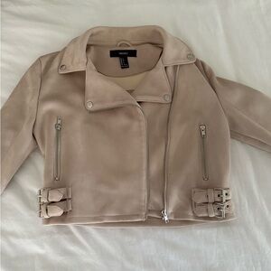 Tan Faux Leather Jacket
